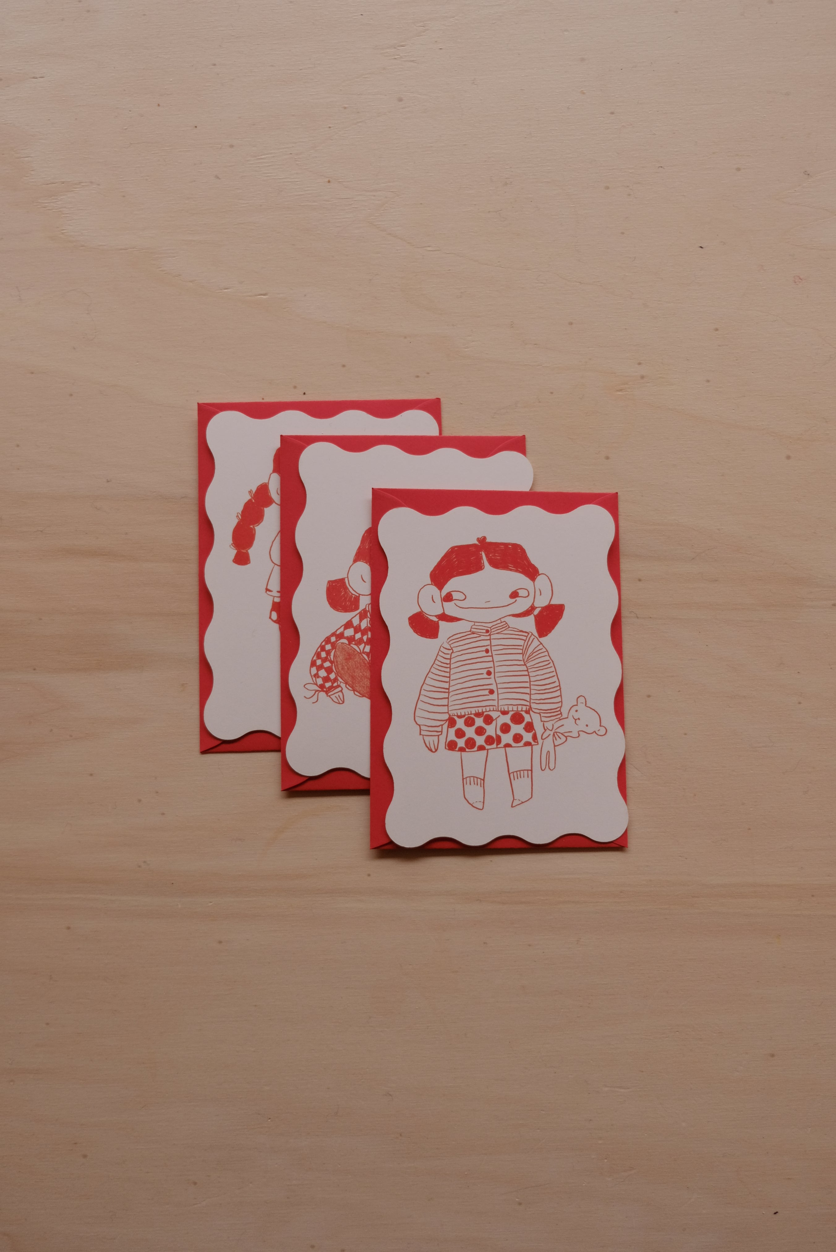 Gudrun cards 'wave' | set of 3