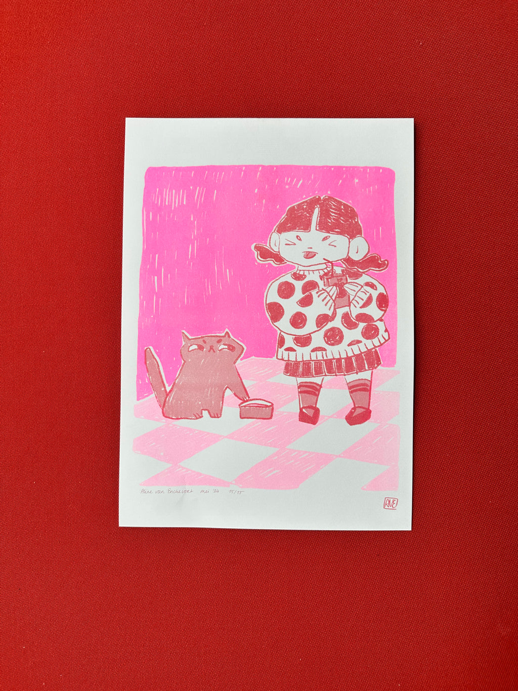 Gudrun no Neko Riso print | A3