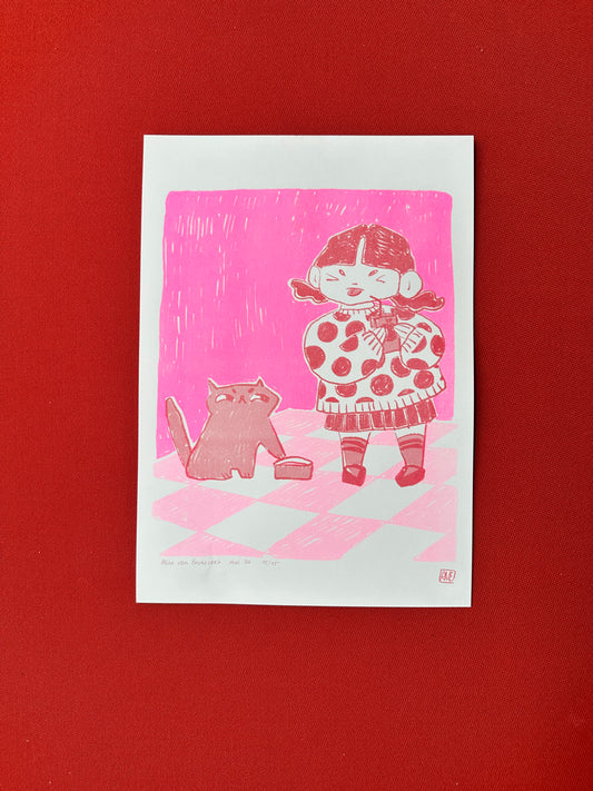 Gudrun no Neko Riso print | A3