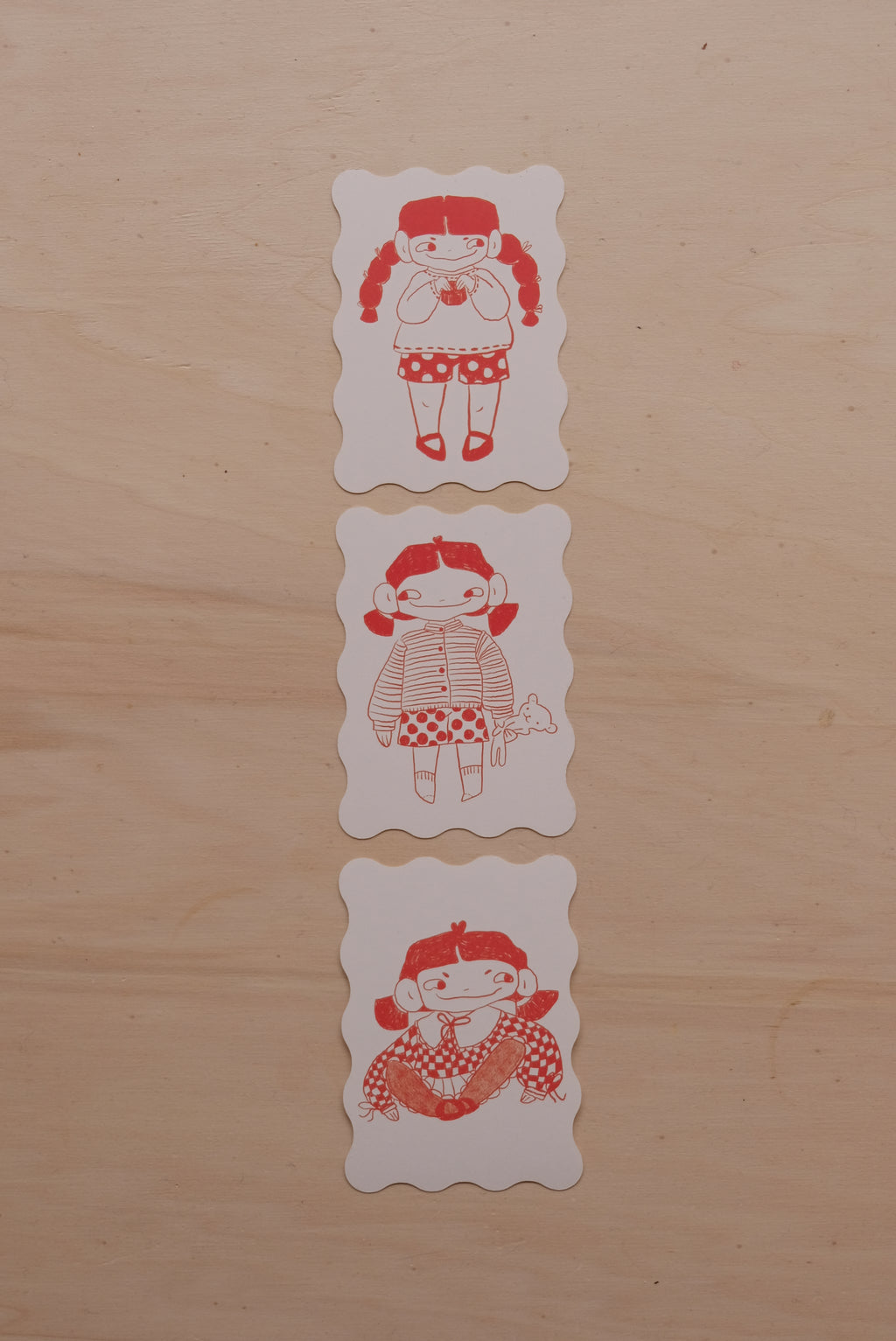 Gudrun cards 'wave' | set of 3