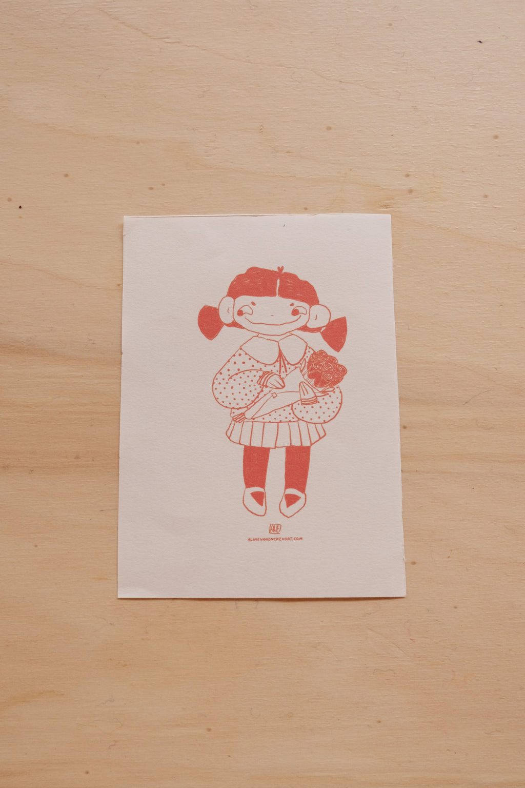 Gudrun Valentines day card set of 4 (digital download)