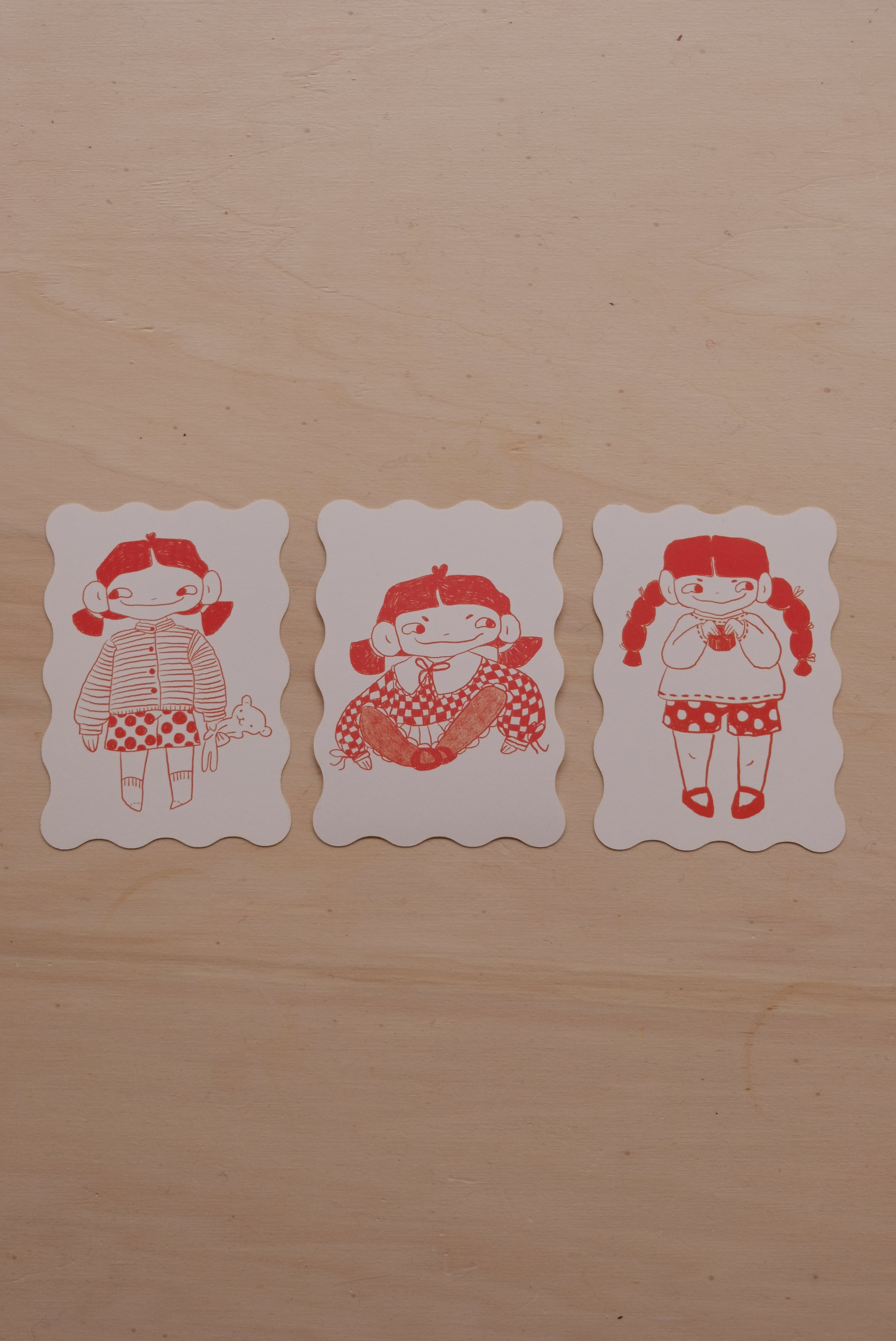 Gudrun cards 'wave' | set of 3