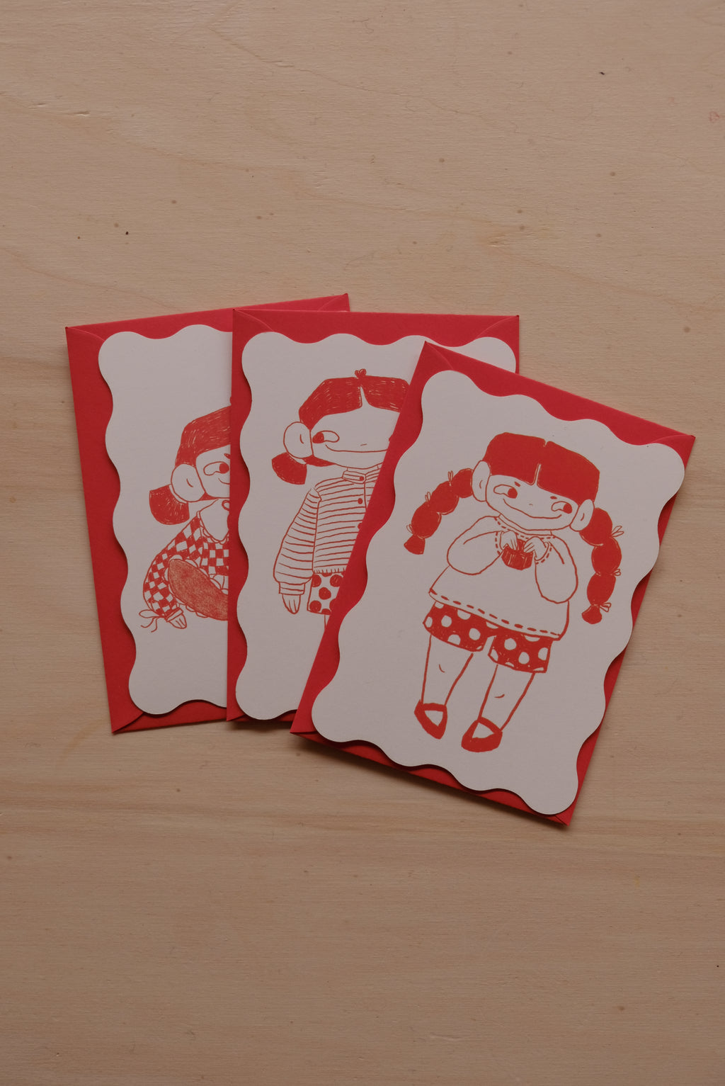 Gudrun cards 'wave' | set of 3