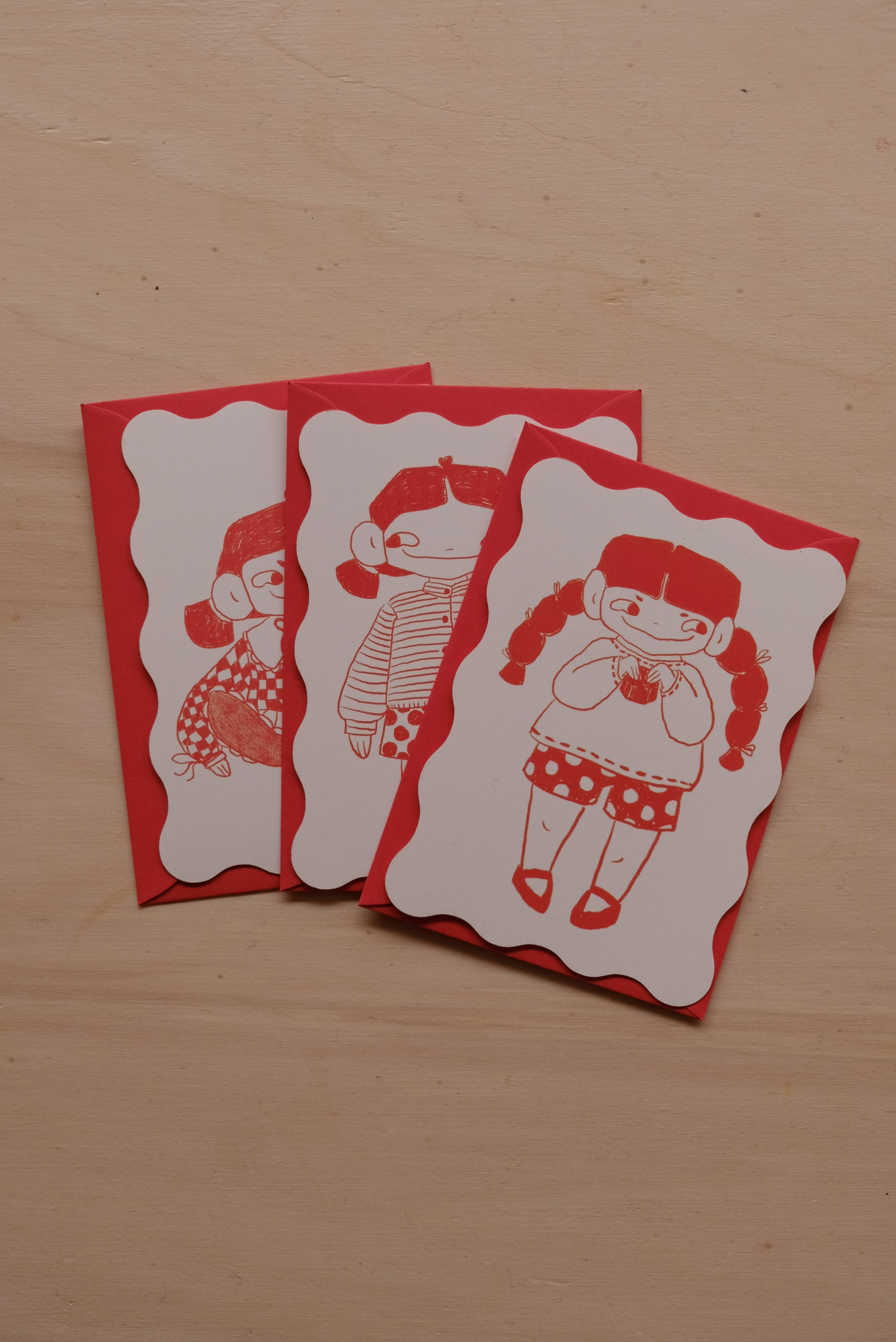 Gudrun cards 'wave' | set of 3